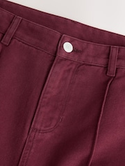 Burgundy Red Seam Front Straight Leg Jeans - Image 7 of 9