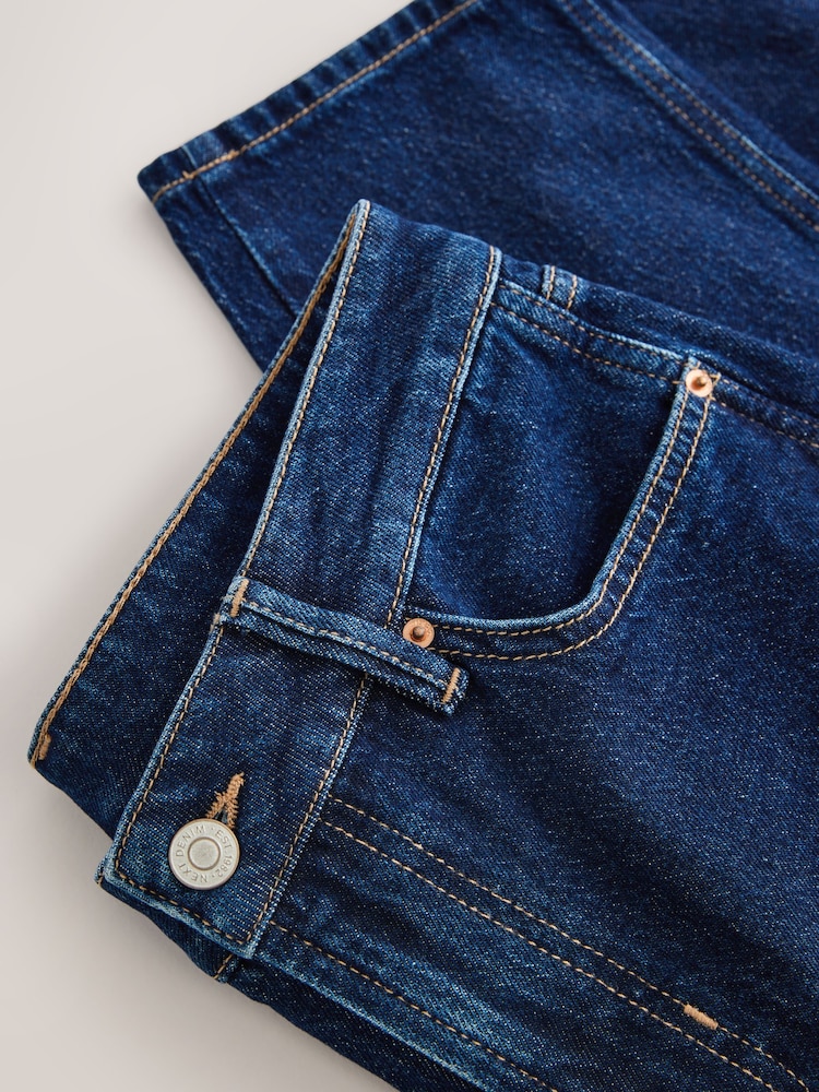 Dark Blue Stovepipe Straight Leg Jeans - Image 9 of 9