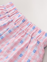 Pink/Blue Gingham Pullon Barrel Trousers (3mths-7yrs) - Image 7 of 8