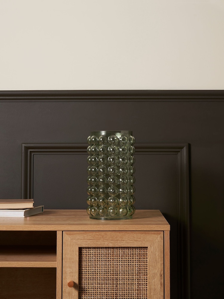 BHS Green Medium Bobble Glass Vase - Image 2 of 5