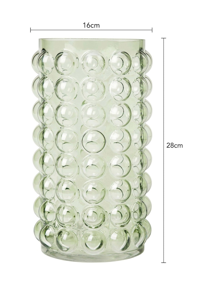 BHS Green Medium Bobble Glass Vase - Image 5 of 5