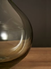 BHS Green Round Glass Vase - Image 4 of 5