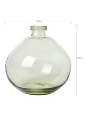 BHS Green Round Glass Vase - Image 5 of 5