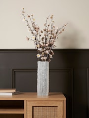 BHS White Large Square Glass Vase - Image 1 of 5