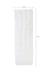 BHS White Large Square Glass Vase - Image 5 of 5