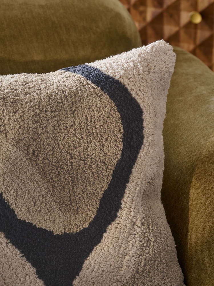 Black/White 40 x 59cm Abstract Berber River Cushion - Image 2 of 4 Black/White 40 x 59cm Abstract Berber River Cushion - Image 2 of 4