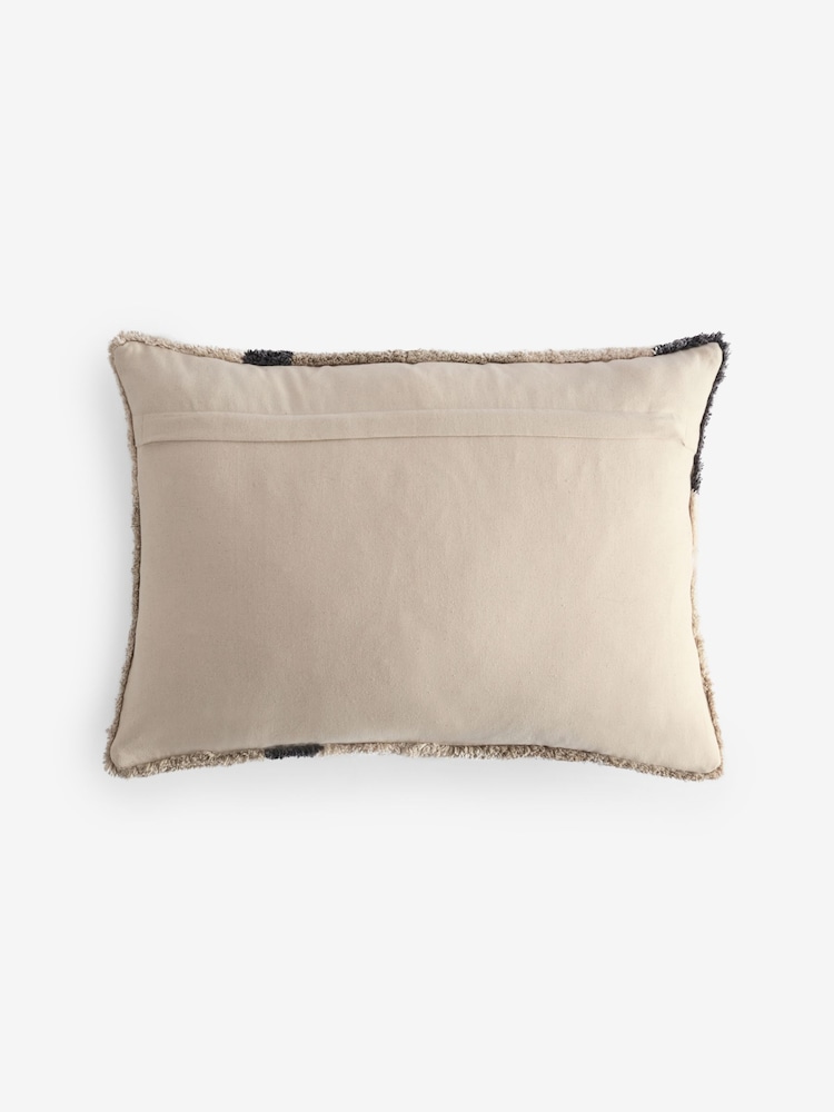 Black/White 40 x 59cm Abstract Berber River Cushion - Image 4 of 4 Black/White 40 x 59cm Abstract Berber River Cushion - Image 4 of 4
