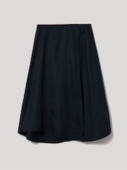 Jigsaw Blue Wrap Detail 100% Linen Skirt - Image 6 of 6