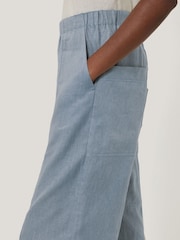 Jigsaw Blue Relaxed Mara 100% Linen Trousers - Image 3 of 5