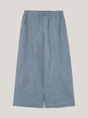 Jigsaw Blue Relaxed Mara 100% Linen Trousers - Image 5 of 5