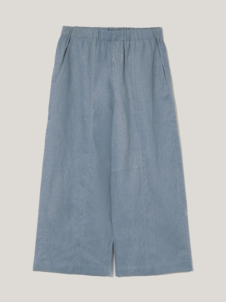 Jigsaw Blue Relaxed Mara 100% Linen Trousers - Image 5 of 5