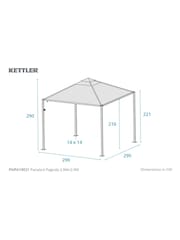 Kettler Grey Garden Panalsol Pagoda 2.9m x 2.9m - Image 4 of 7