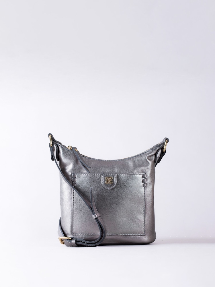 Lakeland Leather Grey Tarnly Pocket Cross-Body Bag - Image 1 of 7