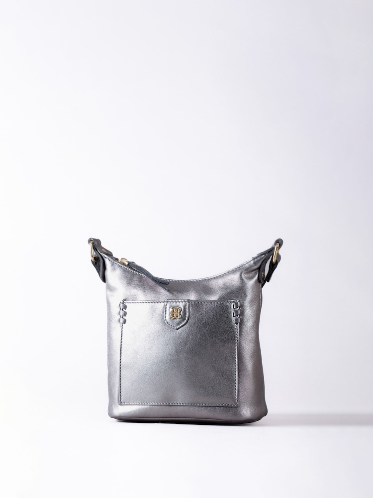 Lakeland Leather Grey Tarnly Pocket Cross-Body Bag - Image 2 of 7