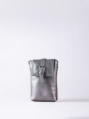 Grey - Lakeland Leather Tarnly Cross-Body Phone Pouch Bag - Image 1 of 7