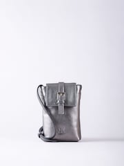 Grey - Lakeland Leather Tarnly Cross-Body Phone Pouch Bag - Image 2 of 7