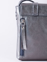 Grey - Lakeland Leather Tarnly Cross-Body Phone Pouch Bag - Image 3 of 7
