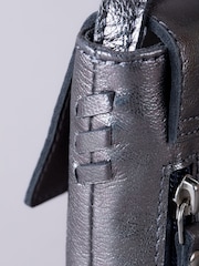 Grey - Lakeland Leather Tarnly Cross-Body Phone Pouch Bag - Image 6 of 7