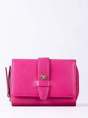Lakeland Leather Pink Light Medium Icon Stud Tab Purse - Image 2 of 5