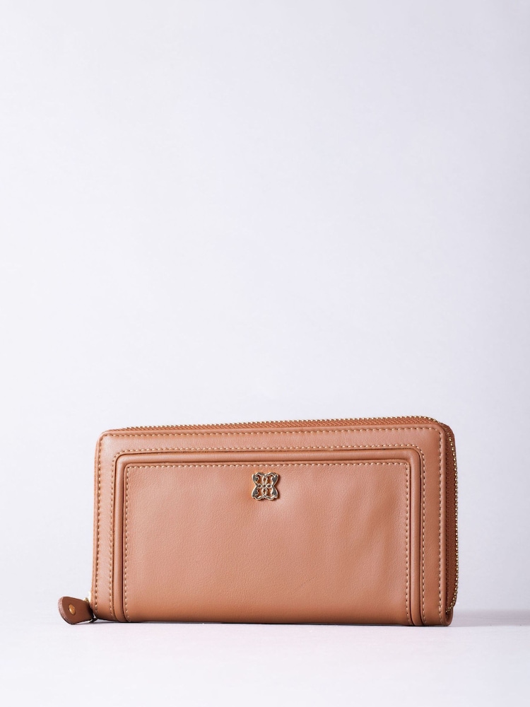 Lakeland Leather Brown Large Icon Leather Zip Purse - Image 1 of 4