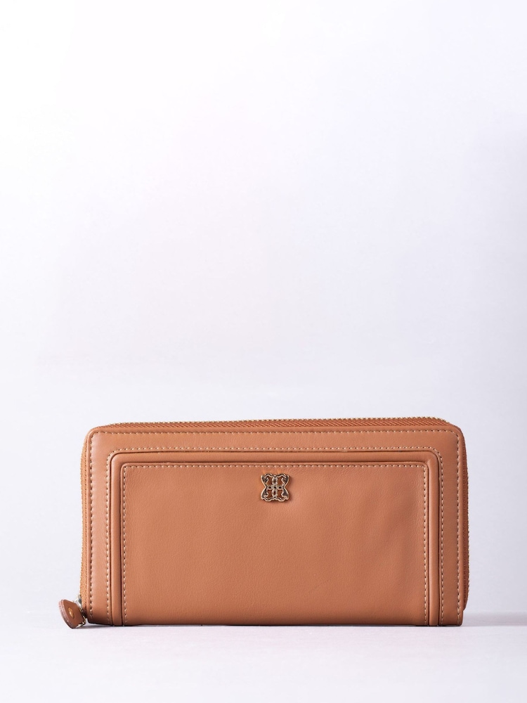 Lakeland Leather Brown Large Icon Leather Zip Purse - Image 2 of 4