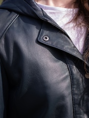 Lakeland Leather Blue Patterdale Hooded Coat - Image 6 of 8