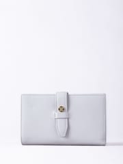 Lakeland Leather Grey Large Icon Stud Tab Purse - Image 1 of 4