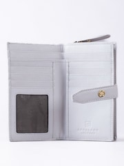 Lakeland Leather Grey Large Icon Stud Tab Purse - Image 3 of 4