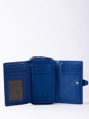 Lakeland Leather Blue Light Medium Icon Stud Tab Purse - Image 3 of 5