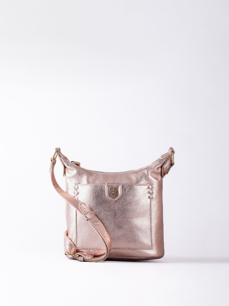 Lakeland Leather Metallic Tarnly Pocket Cross-Body Bag - Image 1 of 7