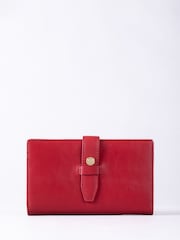 Lakeland Leather Red Large Icon Stud Tab Purse - Image 1 of 5