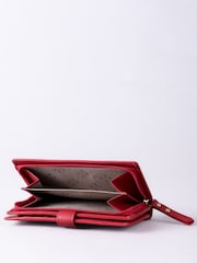 Lakeland Leather Red Large Icon Stud Tab Purse - Image 3 of 5