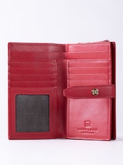 Lakeland Leather Red Large Icon Stud Tab Purse - Image 4 of 5