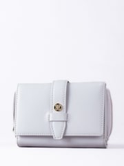 Lakeland Leather Grey Medium Icon Stud Tab Purse - Image 1 of 5