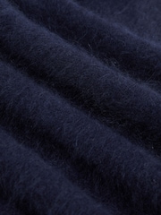 Reiss Navy Misha Brushed Cashmere Crew Neck Jumper - Image 6 of 6