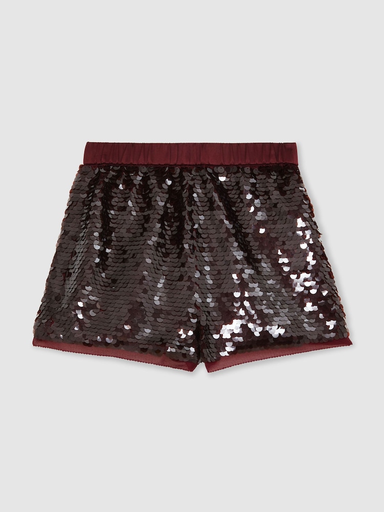 Reiss Burgundy Spence Shorts - Image 2 of 5 Reiss Burgundy Spence Shorts - Image 2 of 5