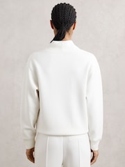 Reiss Ivory Annabel Modal-Blend Shawl-Neck Sweatshirt - Image 5 of 6