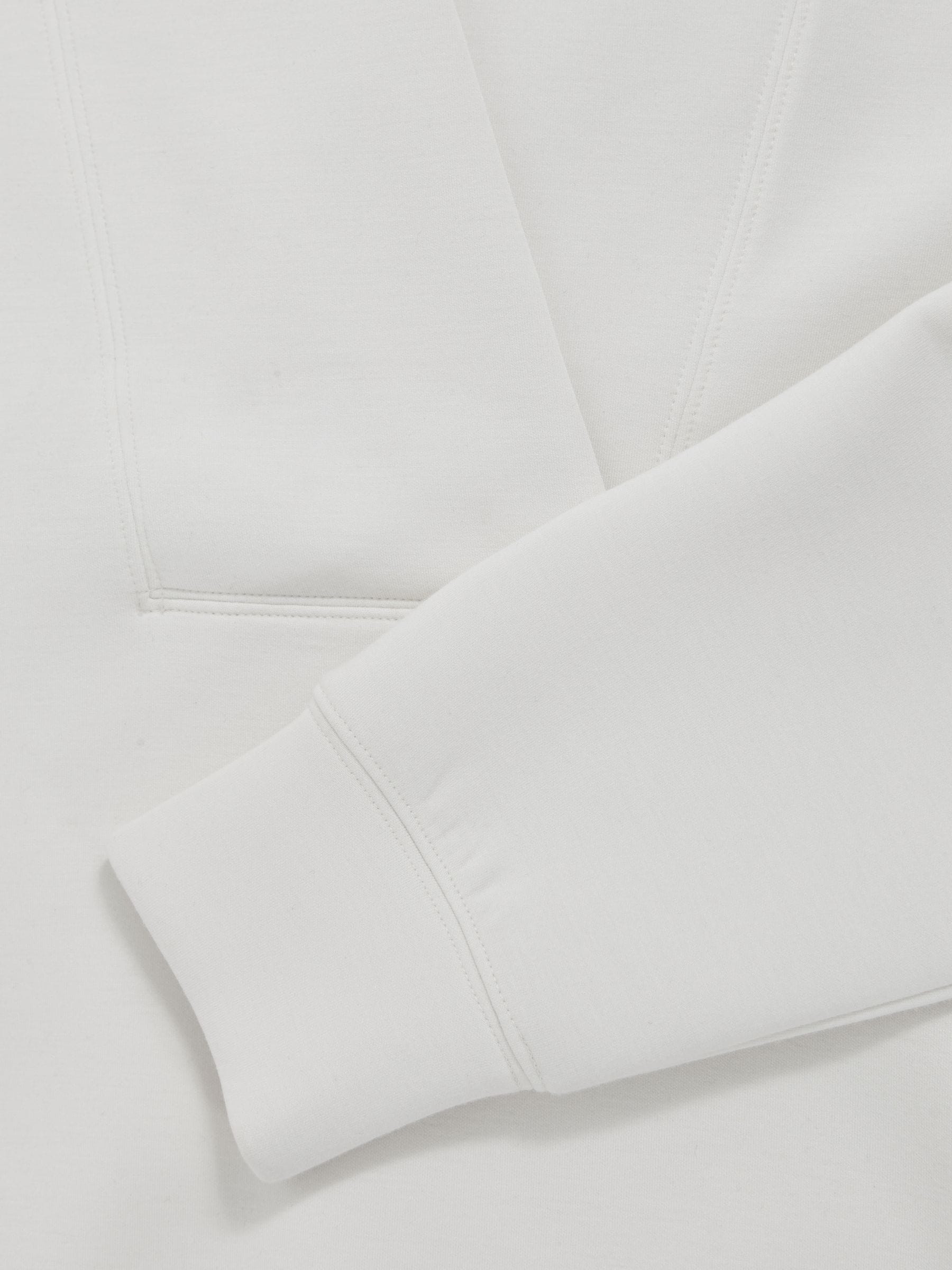 Buy Reiss Ivory Annabel Premium Interlock Shawl-Neck Sweatshirt