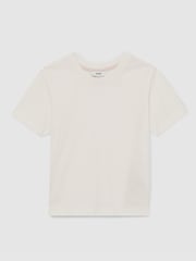 Reiss Ivory Belle Cotton Crew-Neck T-Shirt - Image 1 of 4