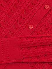Reiss Flo Wool-Cotton Pointelle Cardigan - Imagen 5 de 5