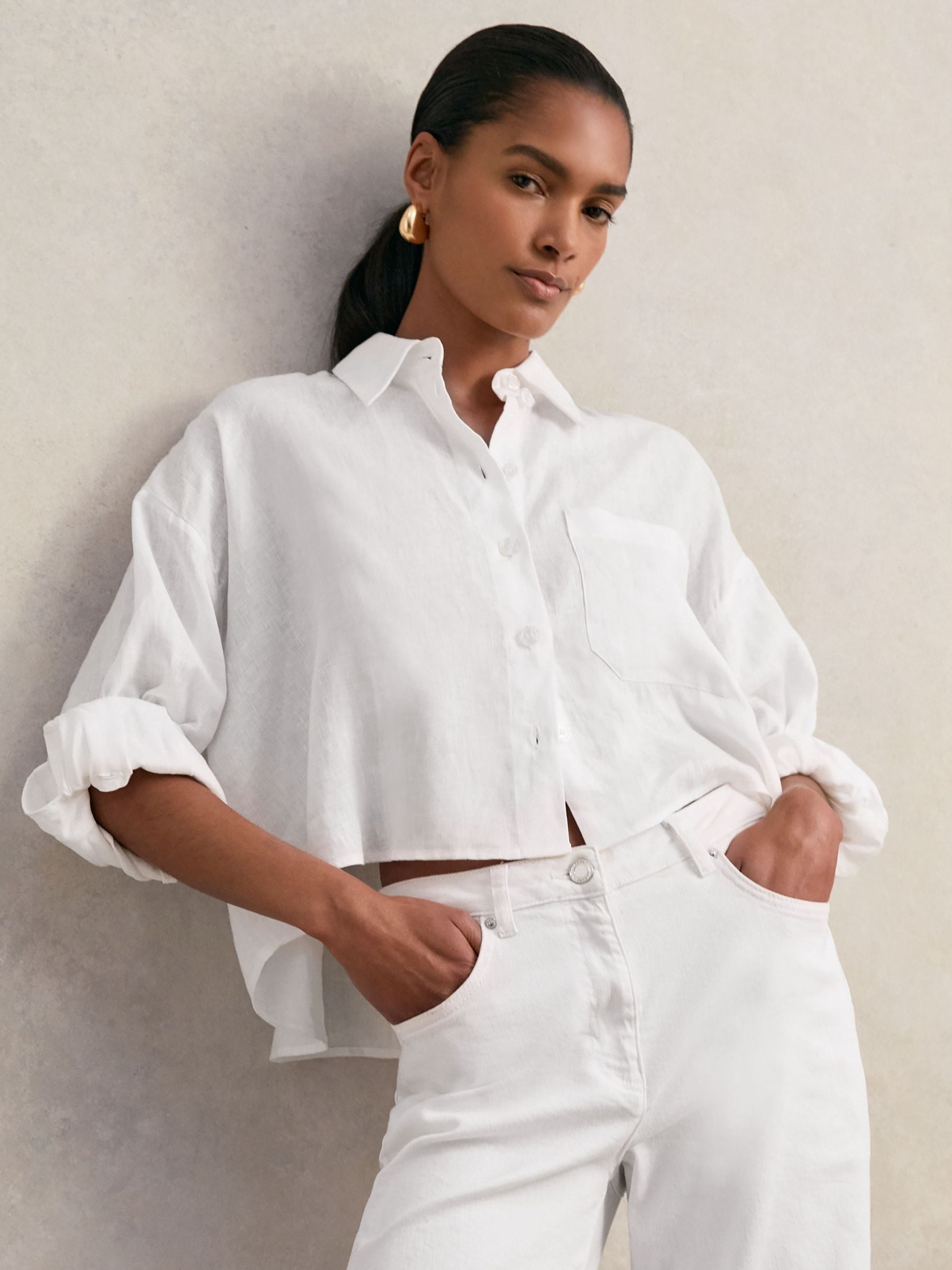 【H】neau linen tops cream linen tops (-cream-) – NEAU