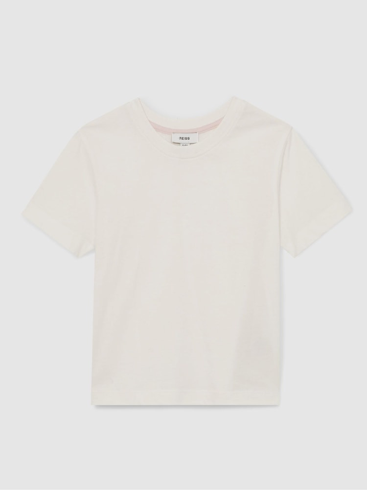 Reiss Ivory Belle Cotton Crew-Neck T-Shirt - Image 2 of 4