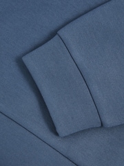 Reiss Ocean Blue Fabien Interlock Jersey Hoodie - Image 4 of 4