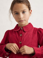 Reiss Lyra Corduroy Long-Sleeve Collared Dress - صورة 3 من 4