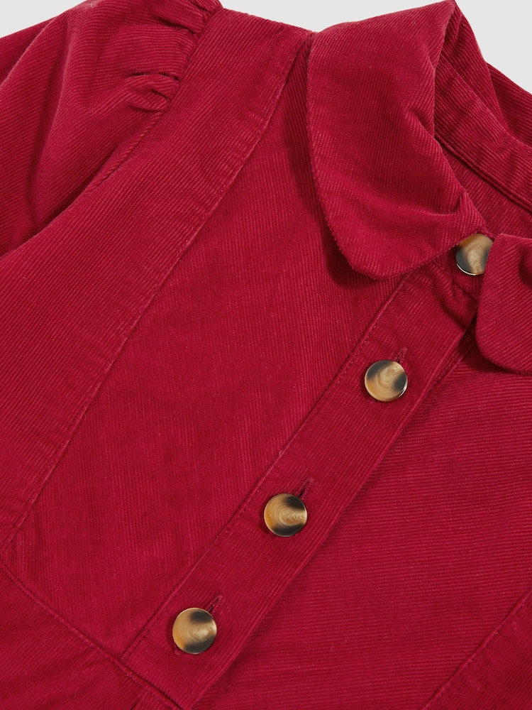 Reiss Lyra Corduroy Long-Sleeve Collared Dress - صورة 4 من 4