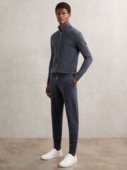 Reiss Midnight Navy Billings Merino Wool Cuffed Joggers - Image 1 of 7