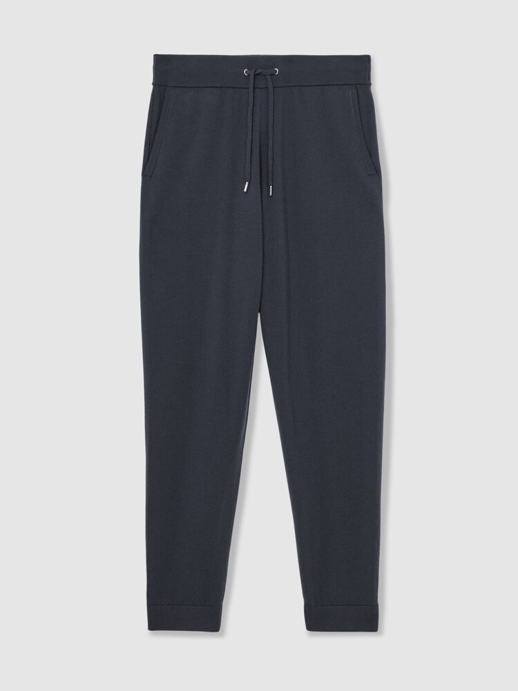 Reiss Midnight Navy Billings Merino Wool Cuffed Joggers - Image 2 of 7