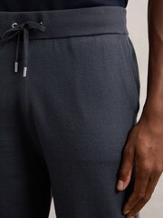 Reiss Midnight Navy Billings Merino Wool Cuffed Joggers - Image 4 of 7
