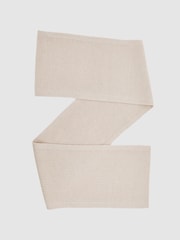 Reiss Light Oatmeal Melange Chesterfield Scarf - Image 1 of 5