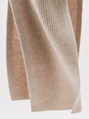 Reiss Light Oatmeal Melange Chesterfield Scarf - Image 5 of 5